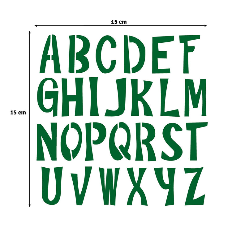 Vaessen creative • stencil alfabet hoofdletters 15x15cm