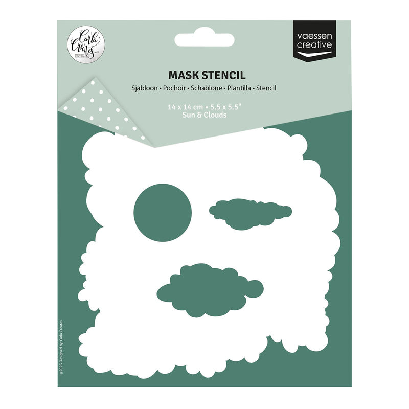 Vaessen creative • stencil zon wolken 14x14cm
