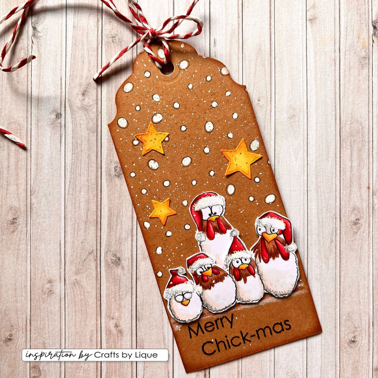 Vaessen creative • clear stamps kerstkippen 2 10st.