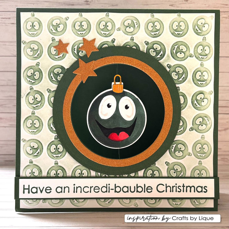 Vaessen creative • embossing folder kerstballen