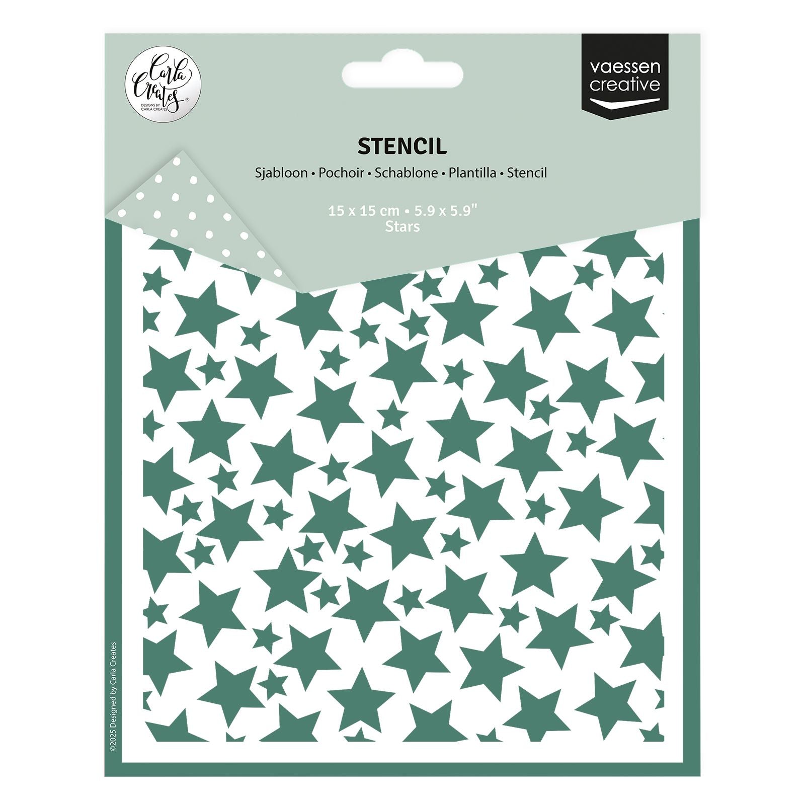 Vaessen creative • stencil sterren 15x15cm