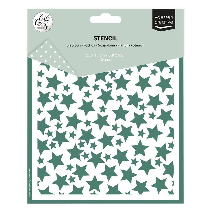 Vaessen creative • stencil sterren 15x15cm