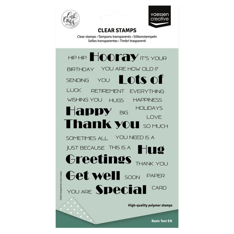 Vaessen creative • clear stamps engelse teksten 34st.