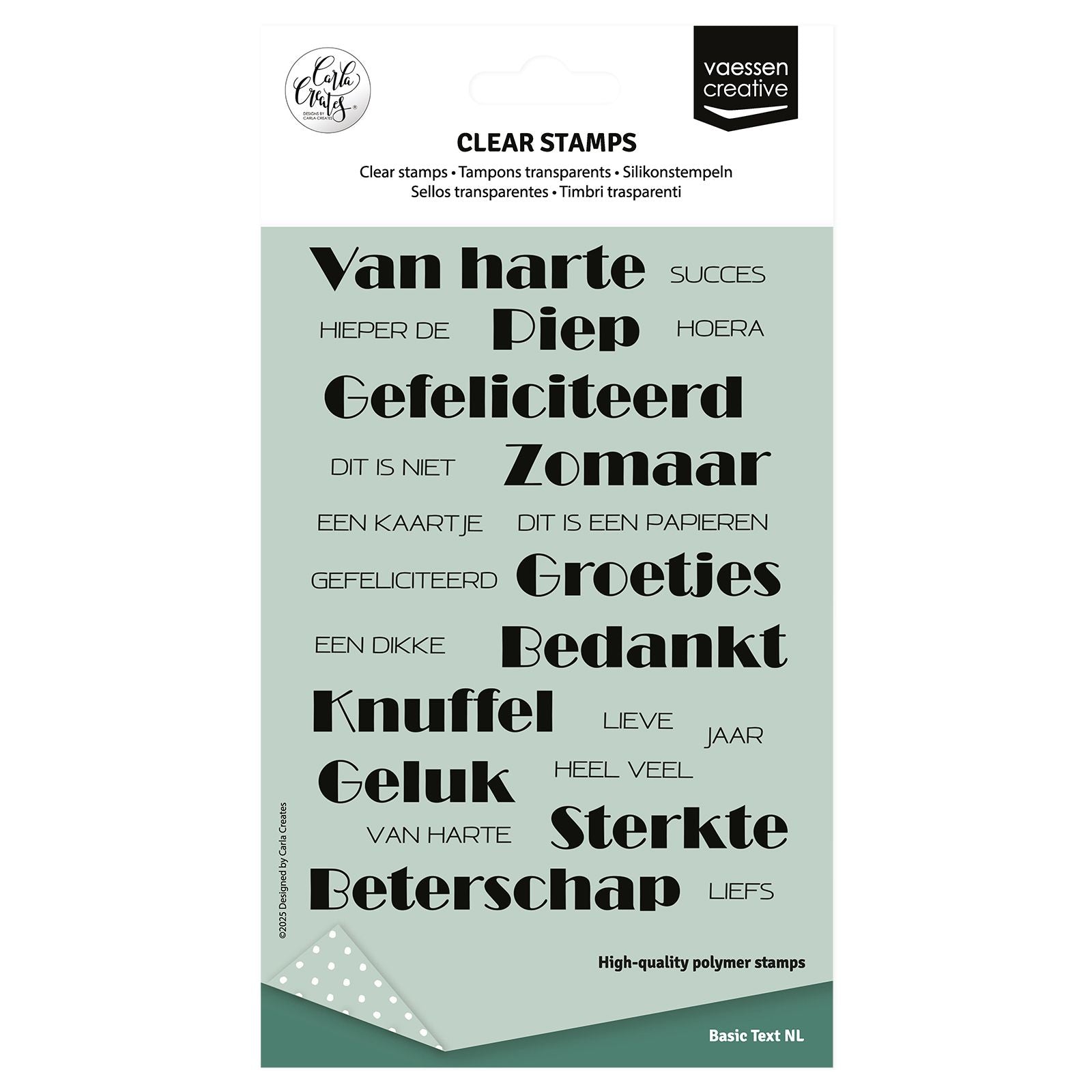 Vaessen creative • clear stamps nederlandse teksten 23st.