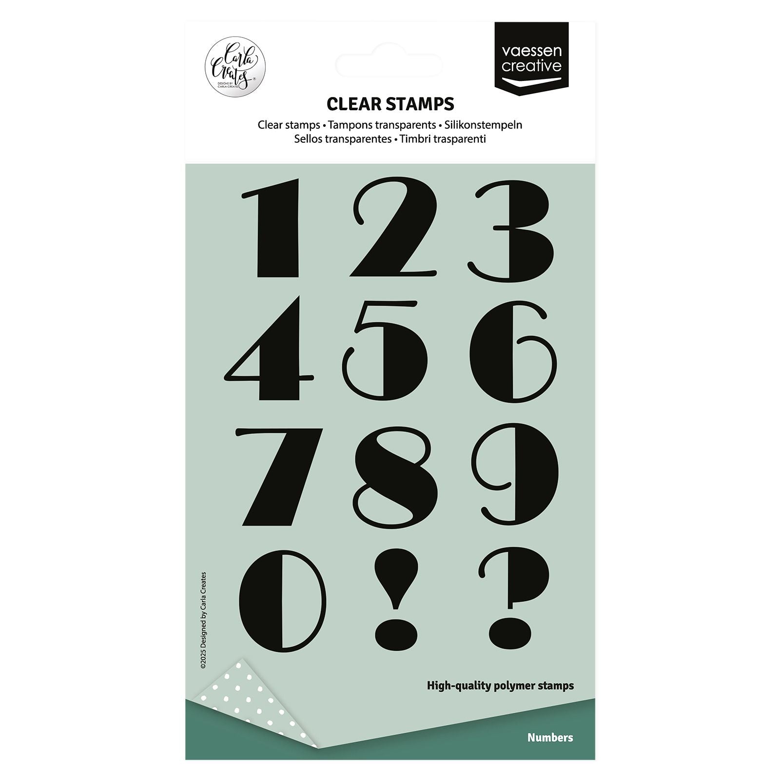 Vaessen creative • clear stamps cijfers 12st.