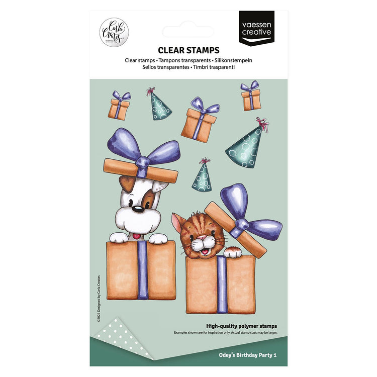 Vaessen creative • clear stamps odey's birthday party 1 10st.