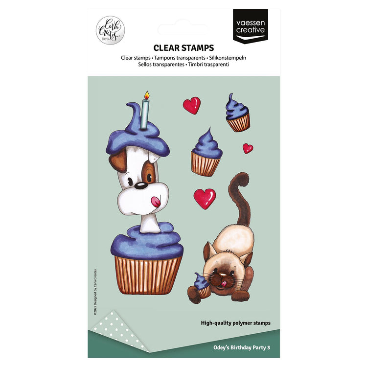 Vaessen creative • clear stamps odey's birthday party 3 10st.