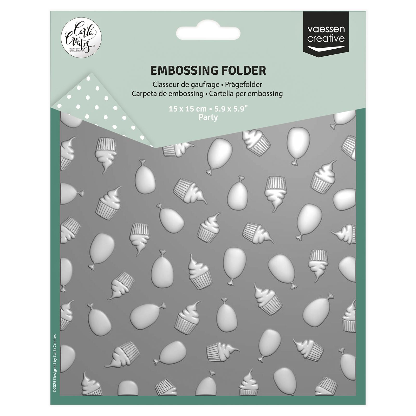 Vaessen creative • embossing folder party 15x15cm