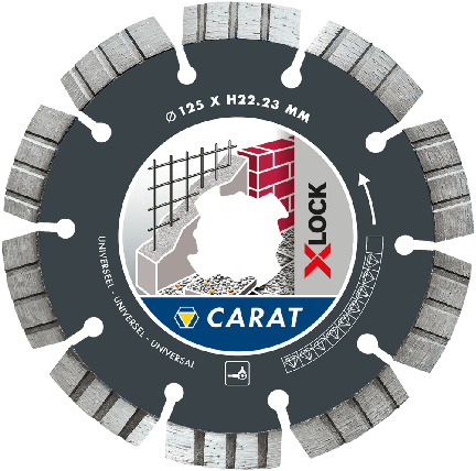 Carat diamantzaag slijpschijf x-lock universeel ø125x22,23 mm - cuxlock125