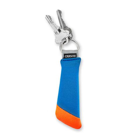 Carson drijvende sleutelhanger voor 3 sleutels - blauw oranje