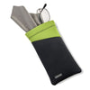 Carson neoprene brillenhoesje met microvezeldoekje - grijs groen