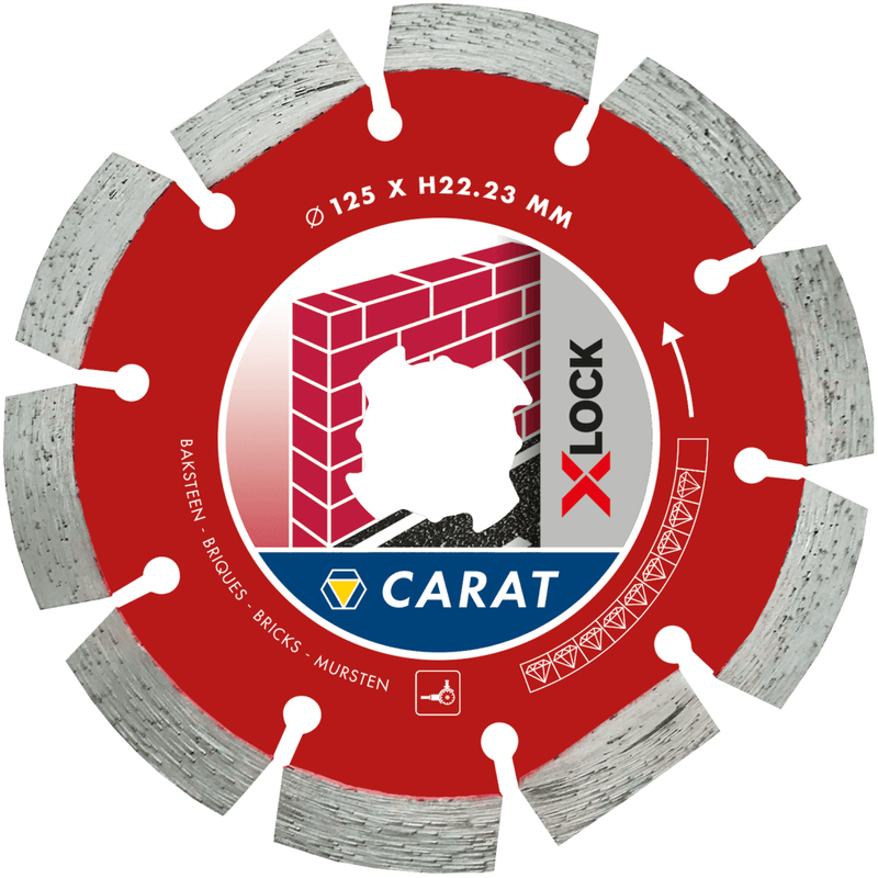 Carat diamantzaagblad 125x22.23 baksteen x-lock