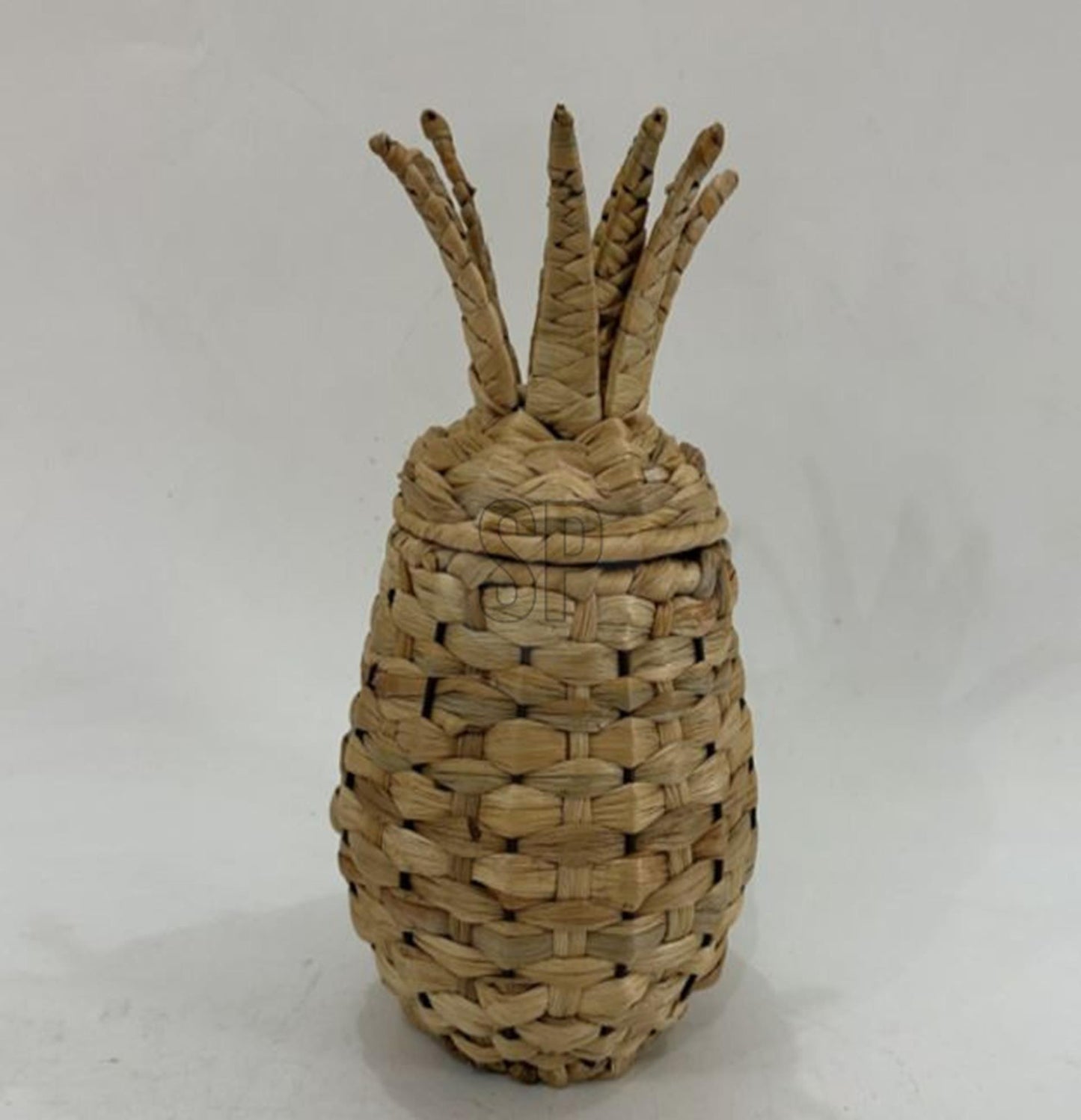 Cosydecor ananas mand riet rotan 17x17x30cm