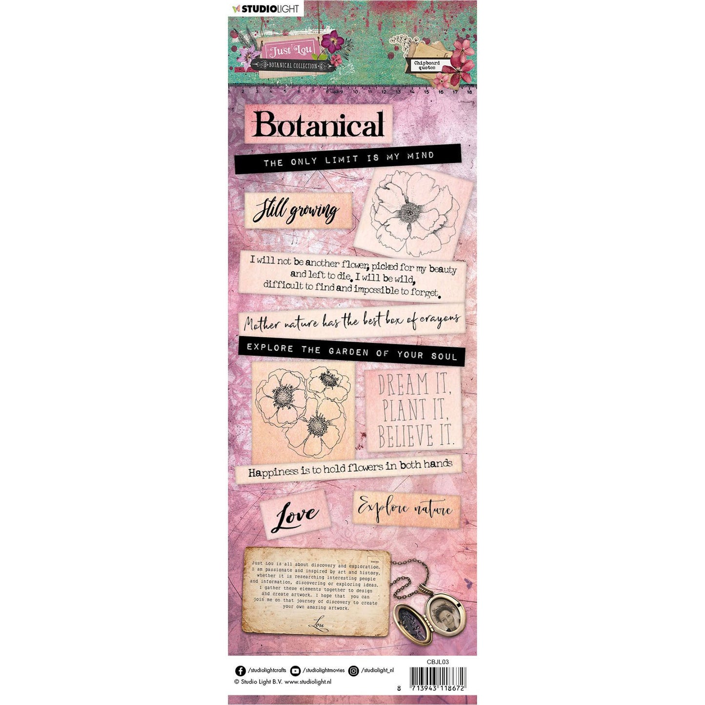 Studio light • chipboard elements just lou botanical collection nr.03