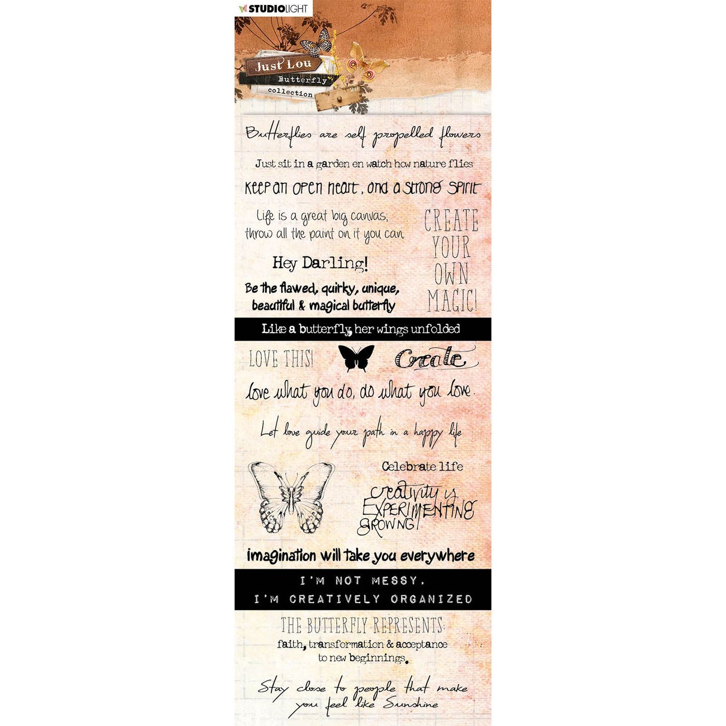 Studio light • chipboard butterfly collection nr.07