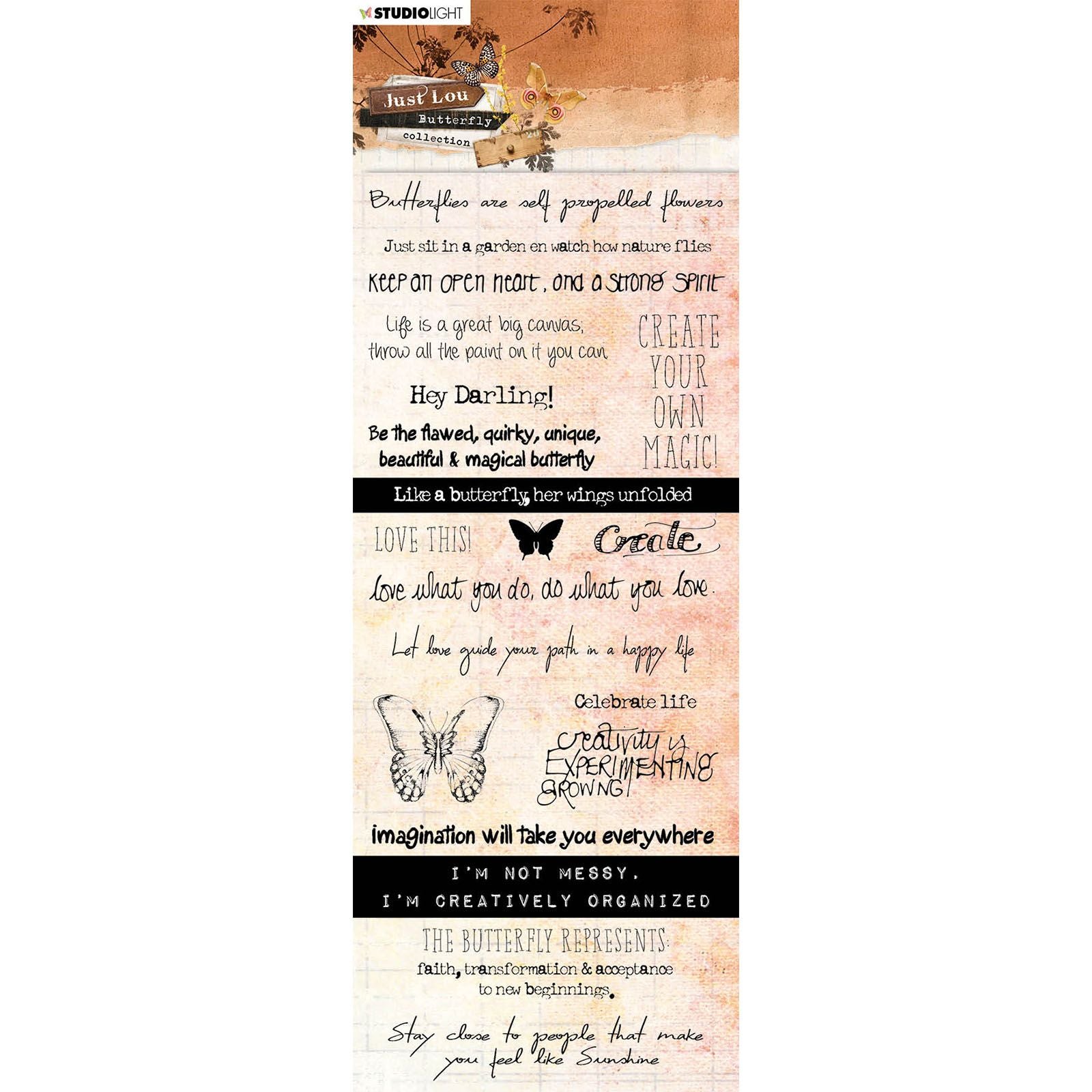 Studio light • chipboard butterfly collection nr.07