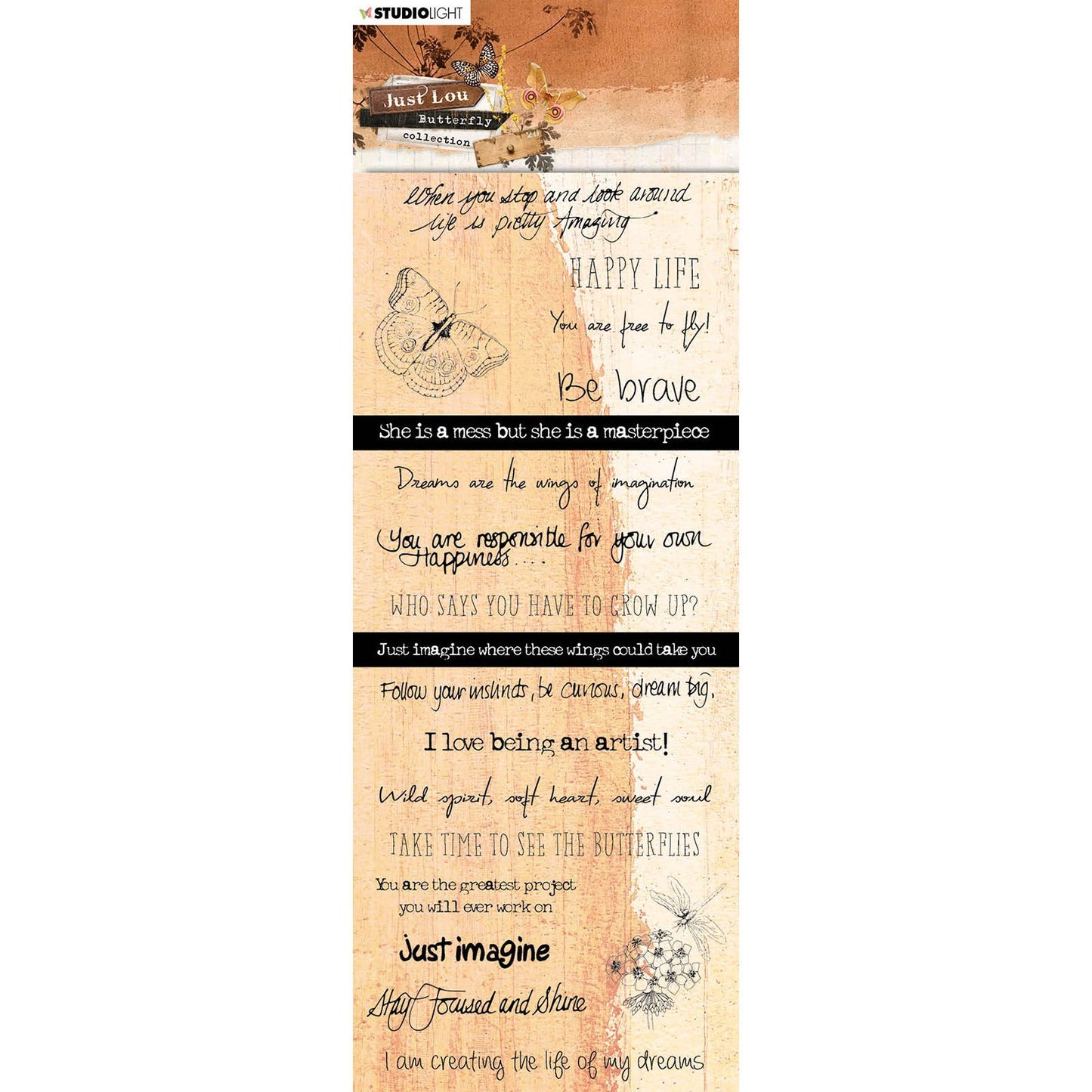Studio light • chipboard butterfly collection nr.08
