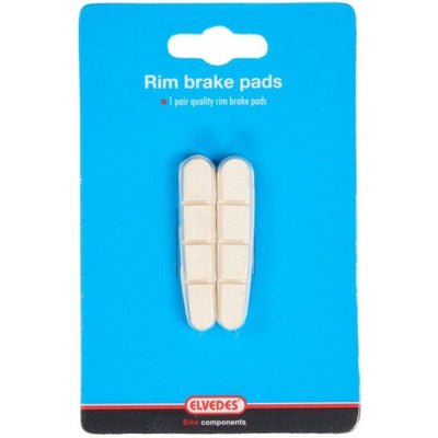 Elvedes velgremblokjes (1paar) Road 55mm wit shim.6837-CARD