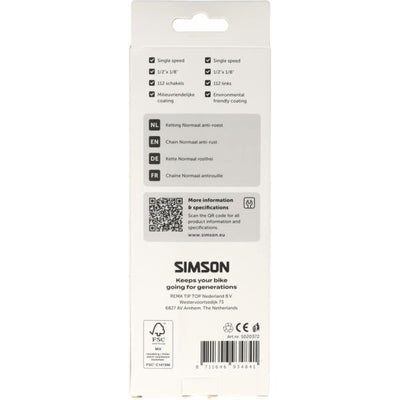 Simson ketting normaal anti-roest