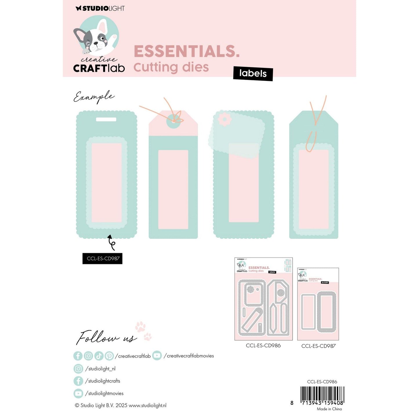 Creative craftlab • essentials cutting die labels