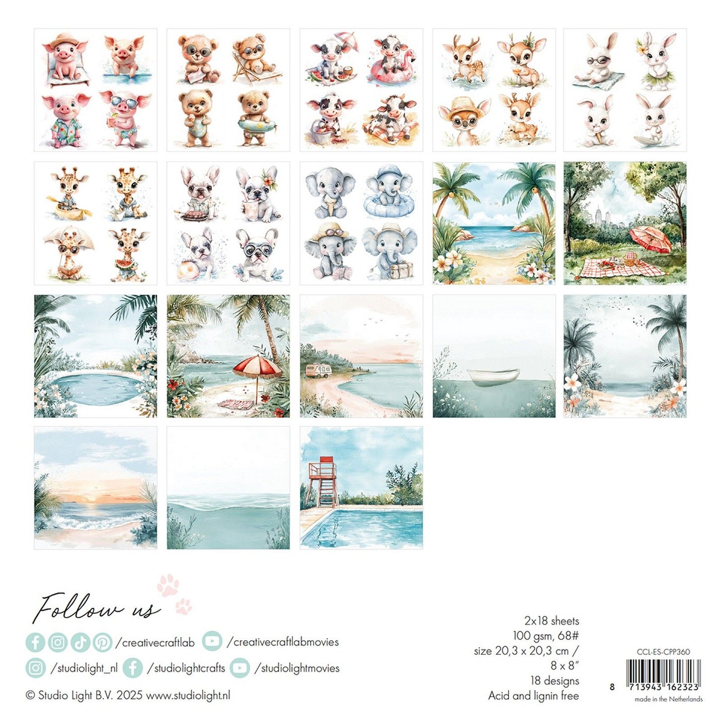 Creative craftlab • essentials collage paper pad summer breeze