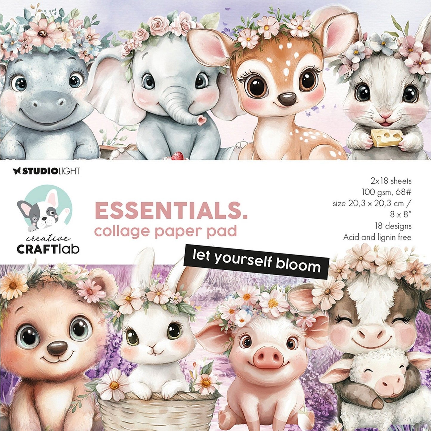 Creative craftlab • essentials collage paper pad let yourself bloom