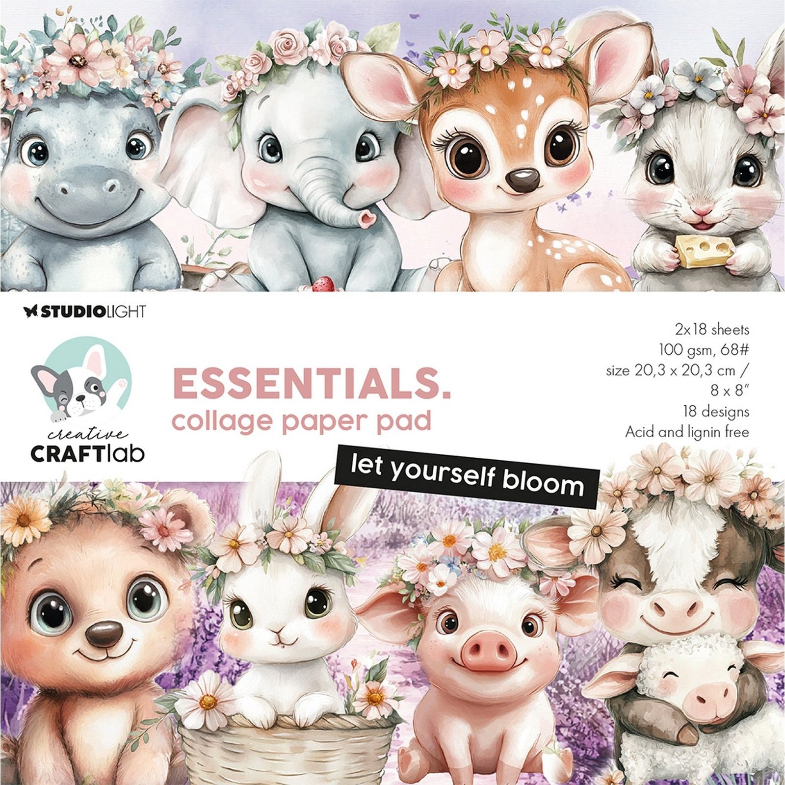 Creative craftlab • essentials collage paper pad let yourself bloom