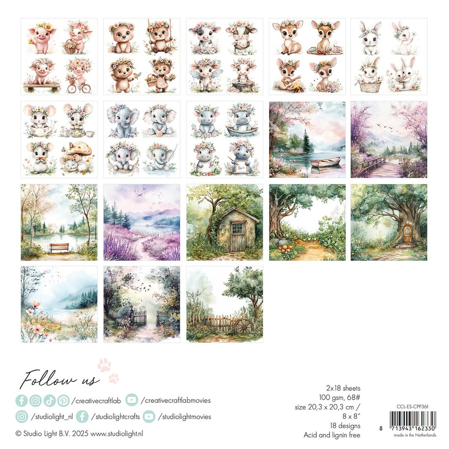 Creative craftlab • essentials collage paper pad let yourself bloom