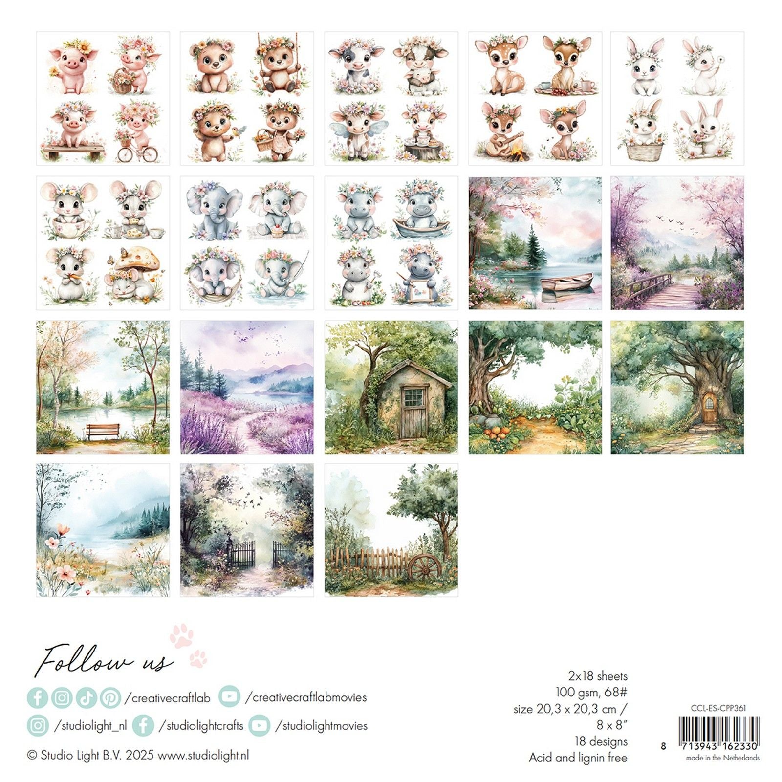 Creative craftlab • essentials collage paper pad let yourself bloom