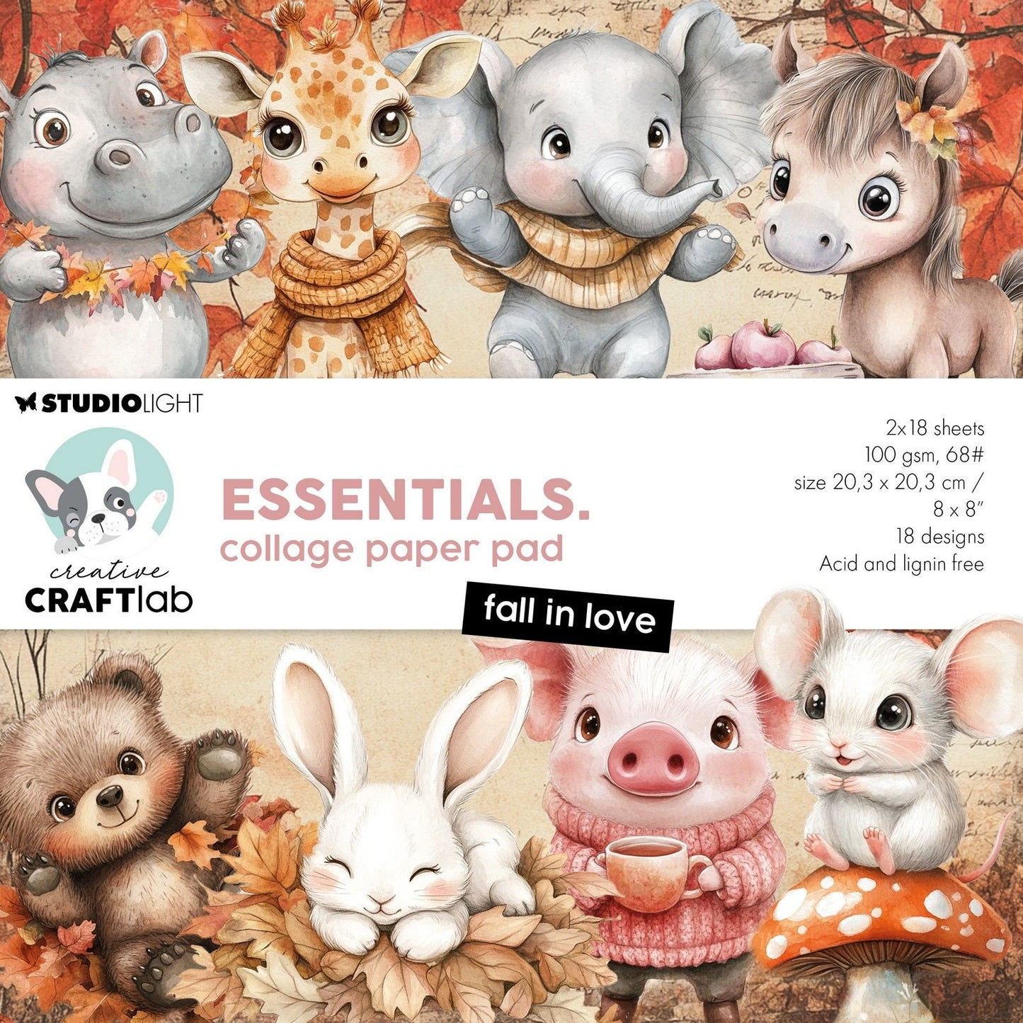Creative craftlab • essentials collage paper pad fall in love