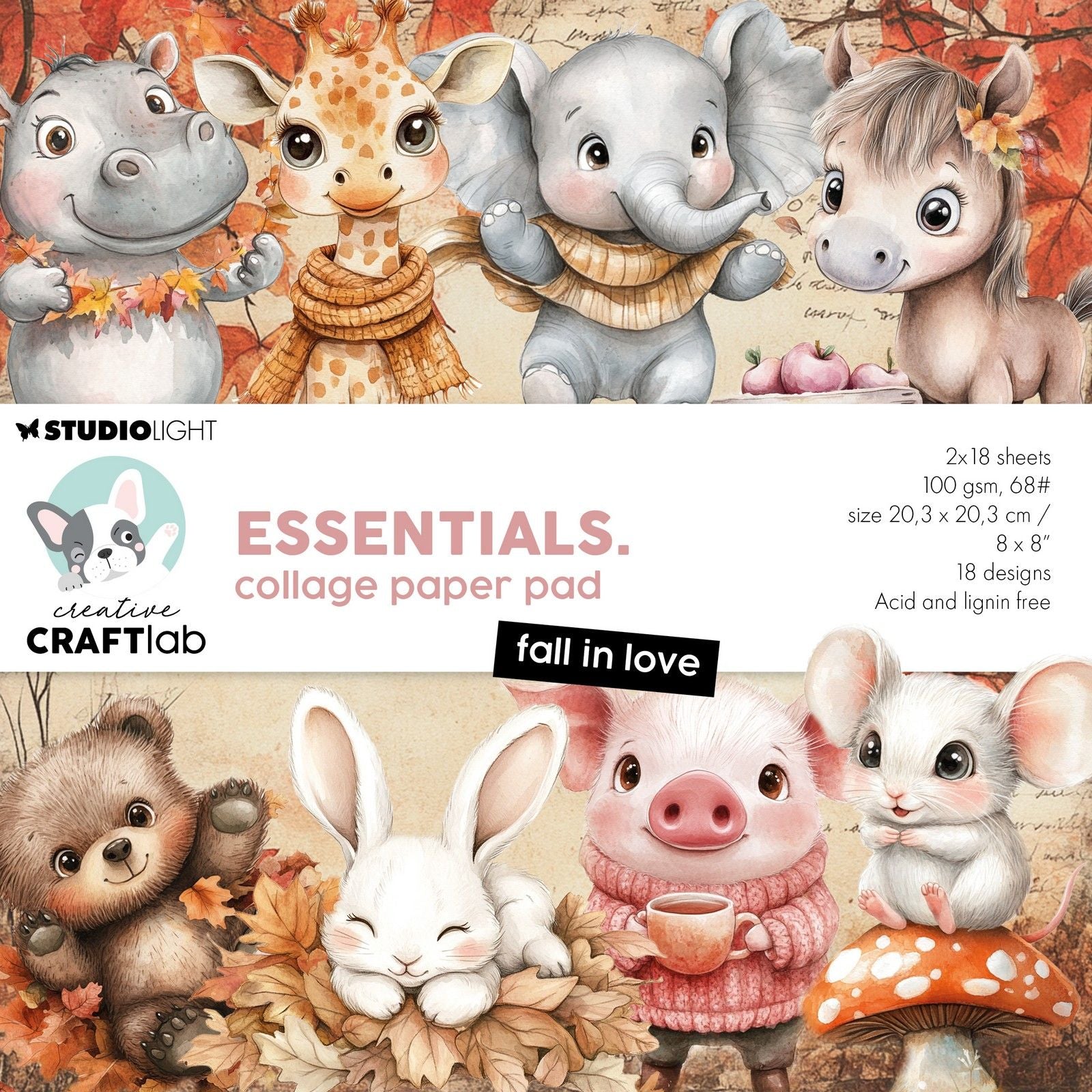 Creative craftlab • essentials collage paper pad fall in love