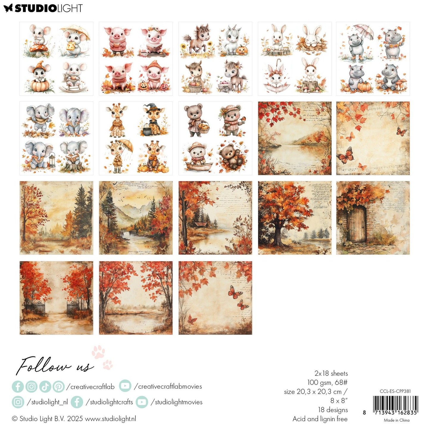 Creative craftlab • essentials collage paper pad fall in love