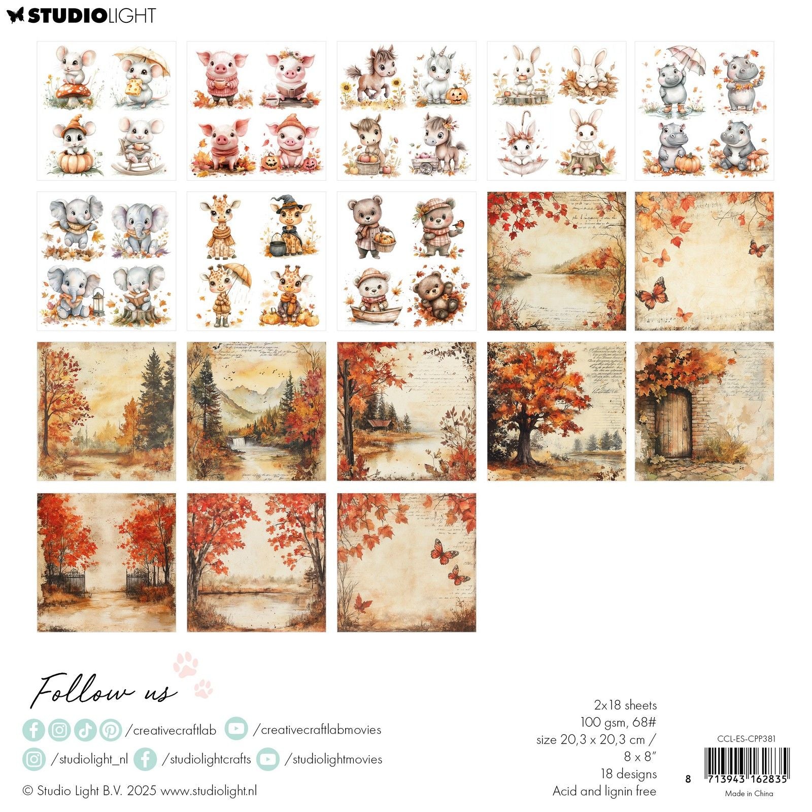 Creative craftlab • essentials collage paper pad fall in love