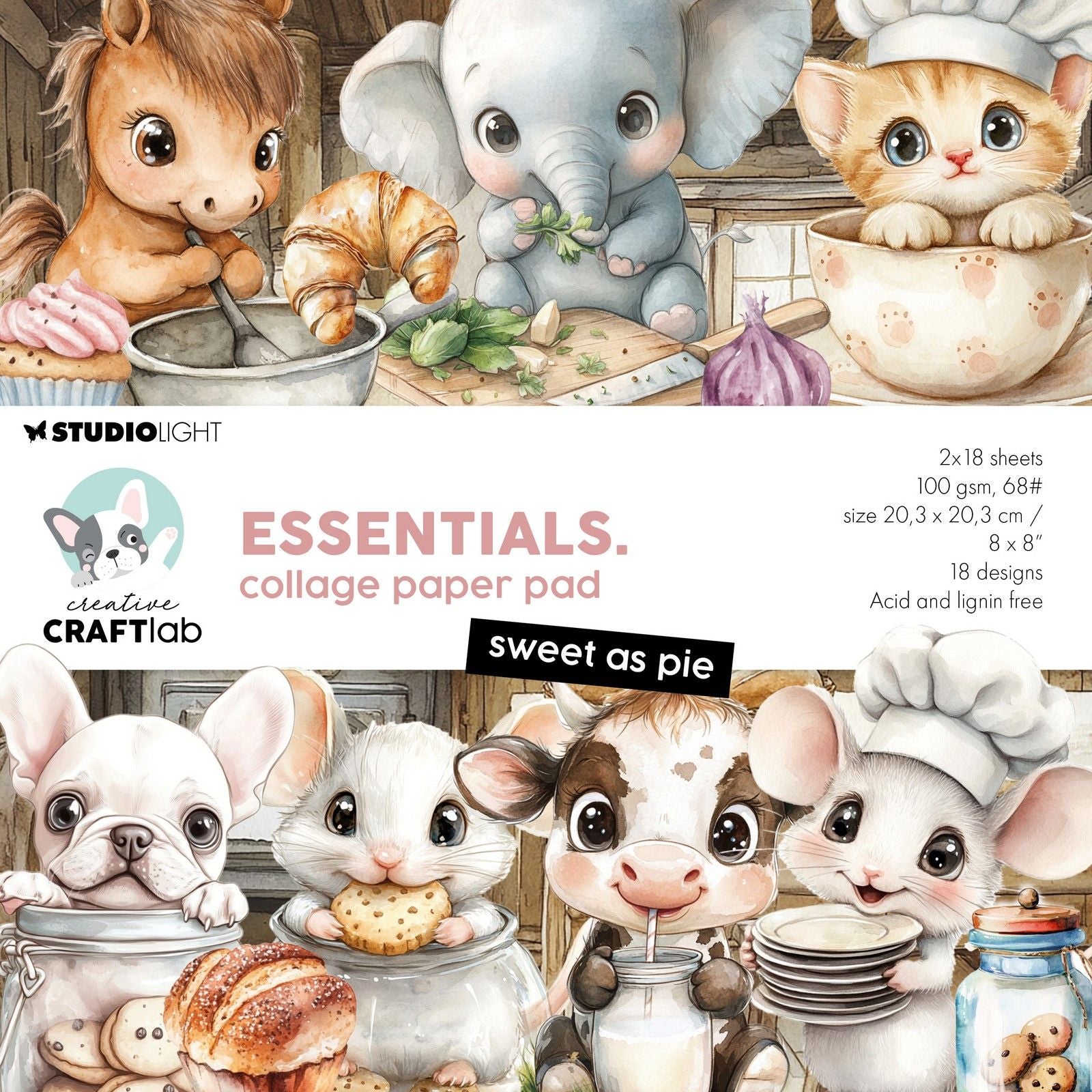 Creative craftlab • essentials collage paper pad sweet as pie