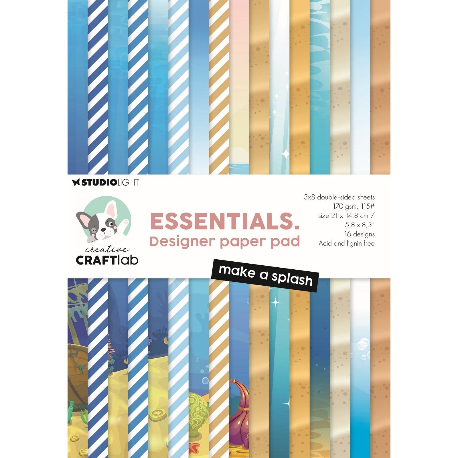 Creative craftlab • essentials designer paper pad make a splash