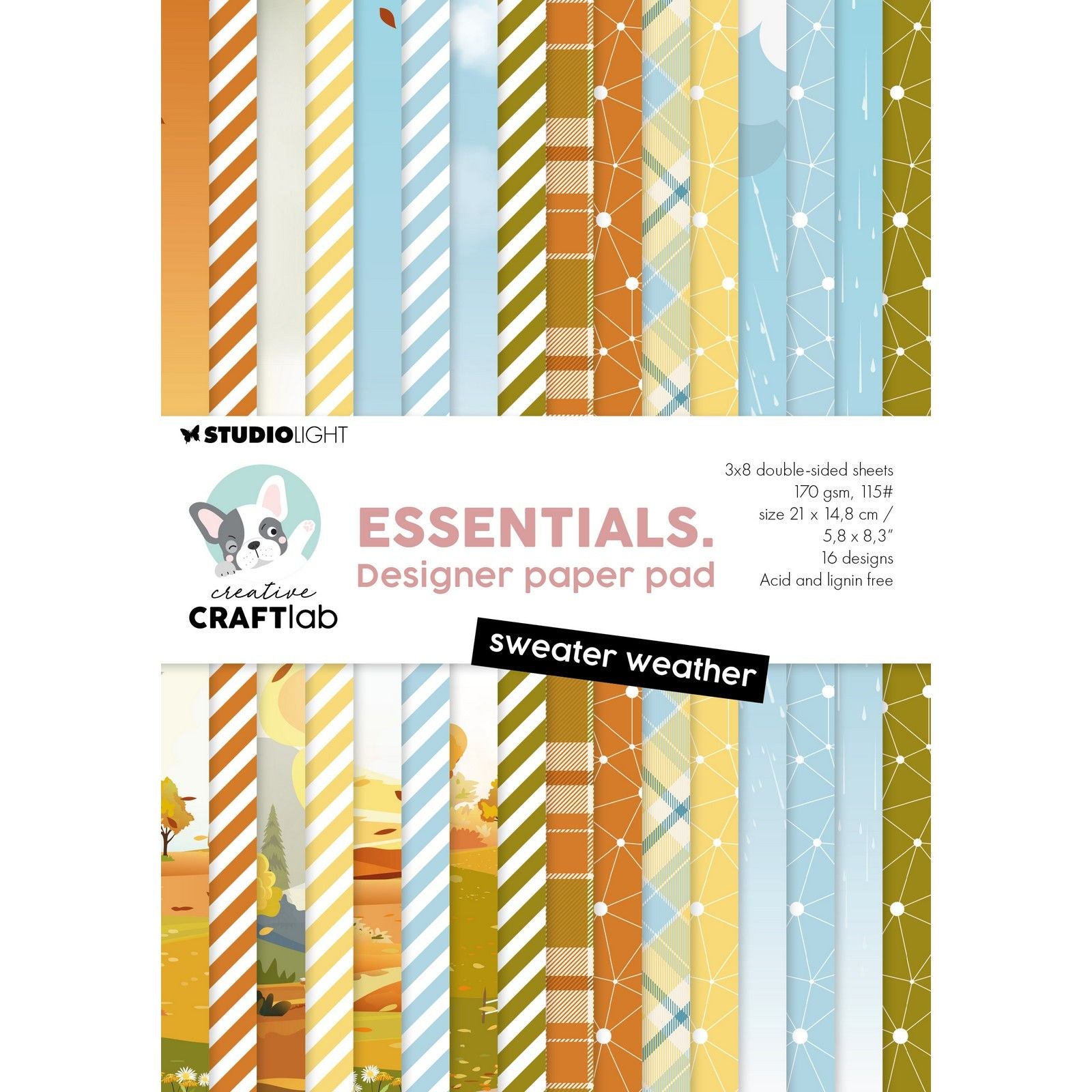 Creative craftlab • essentials designer paper pad sweater weather