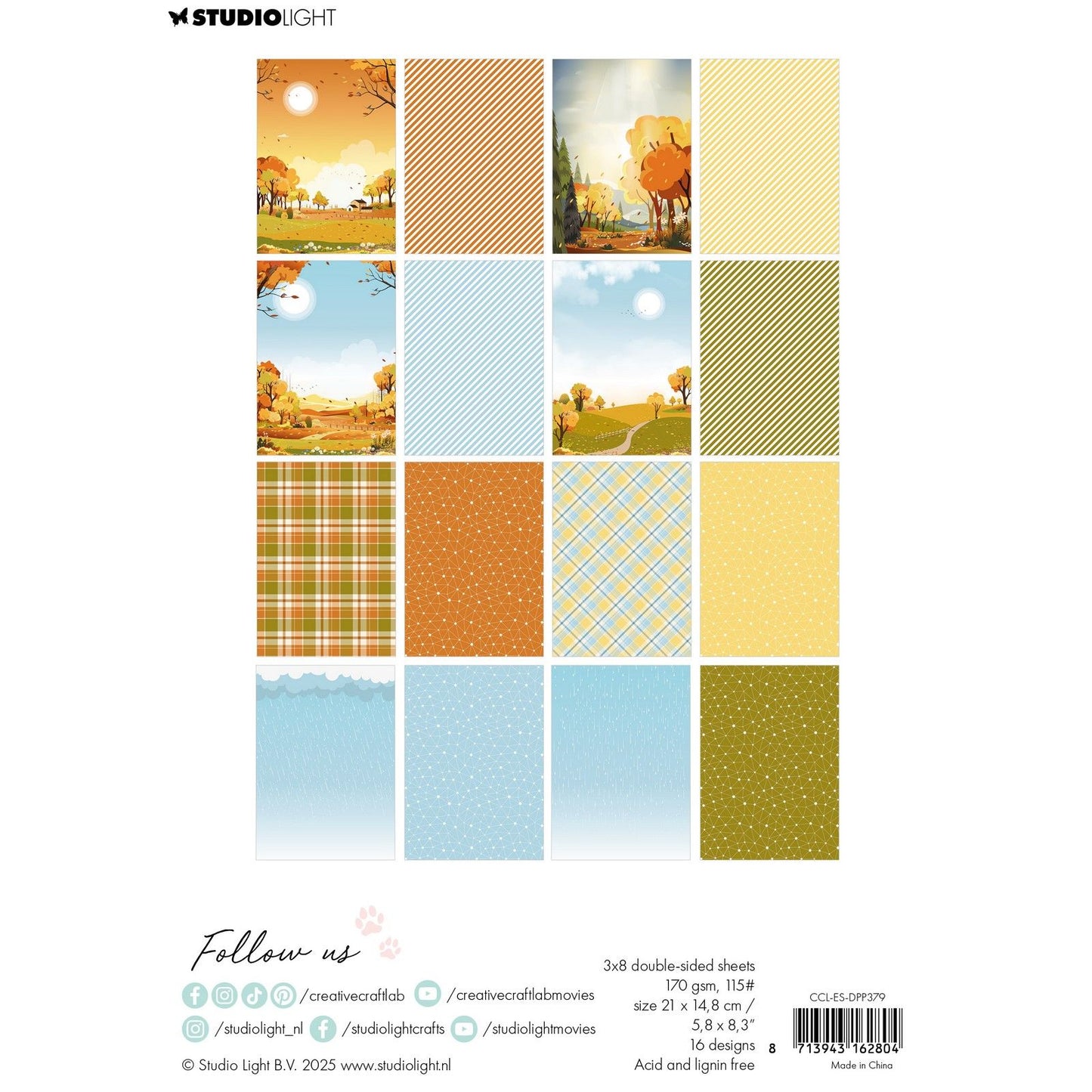 Creative craftlab • essentials designer paper pad sweater weather