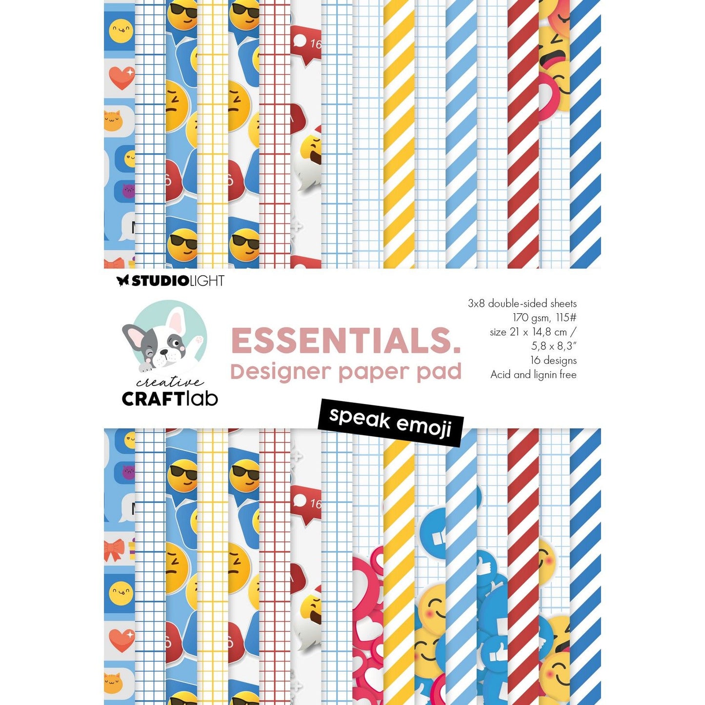 Creative craftlab • essentials designer paper pad speak emoji