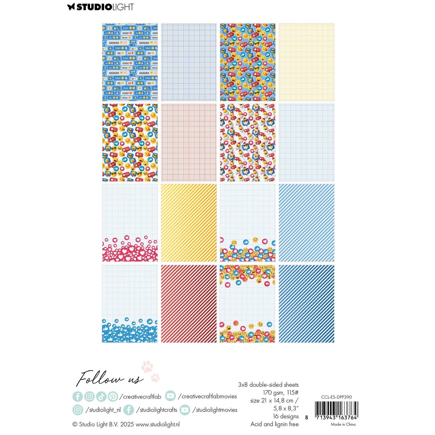Creative craftlab • essentials designer paper pad speak emoji