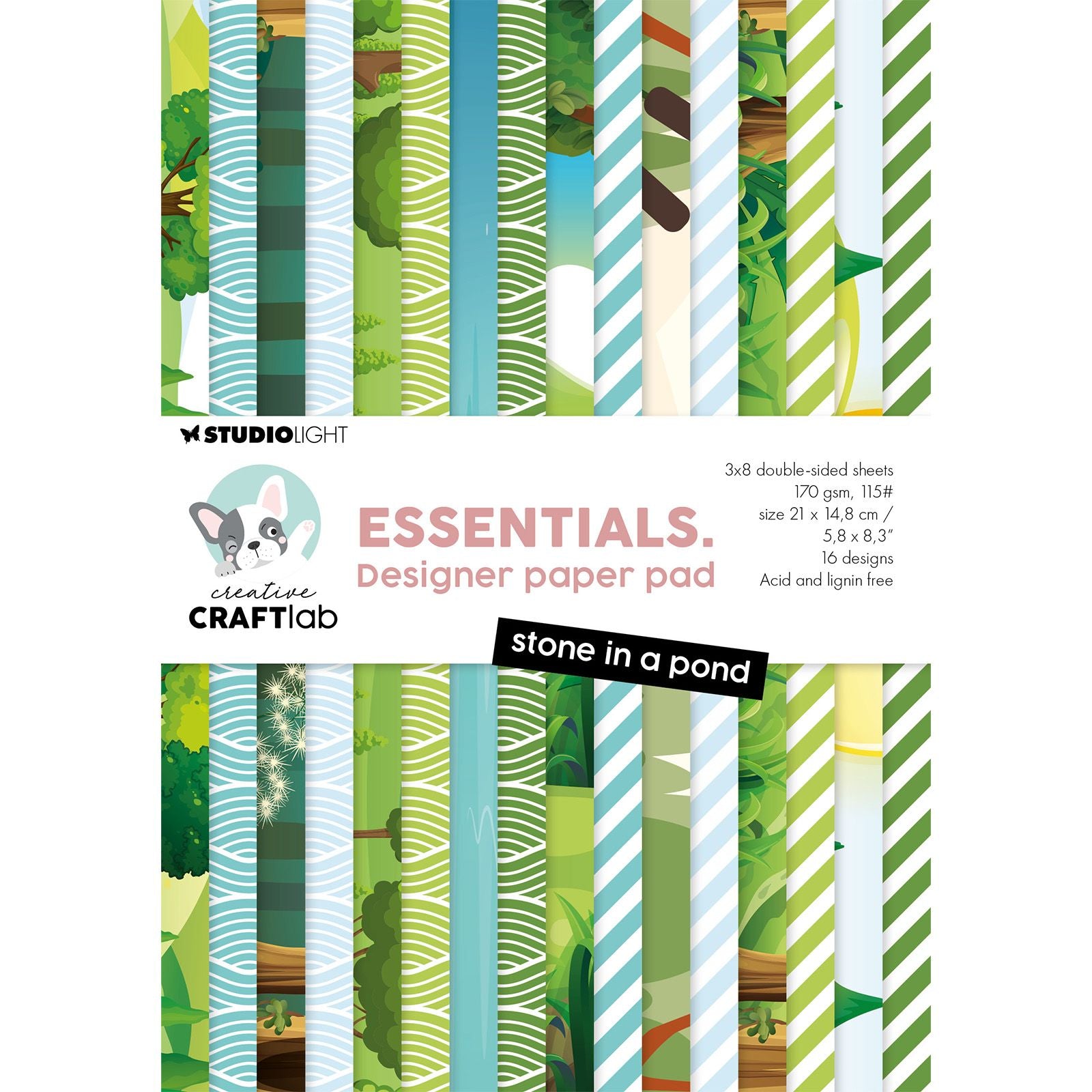 Creative craftlab • essentials design paper pad stone in a pond