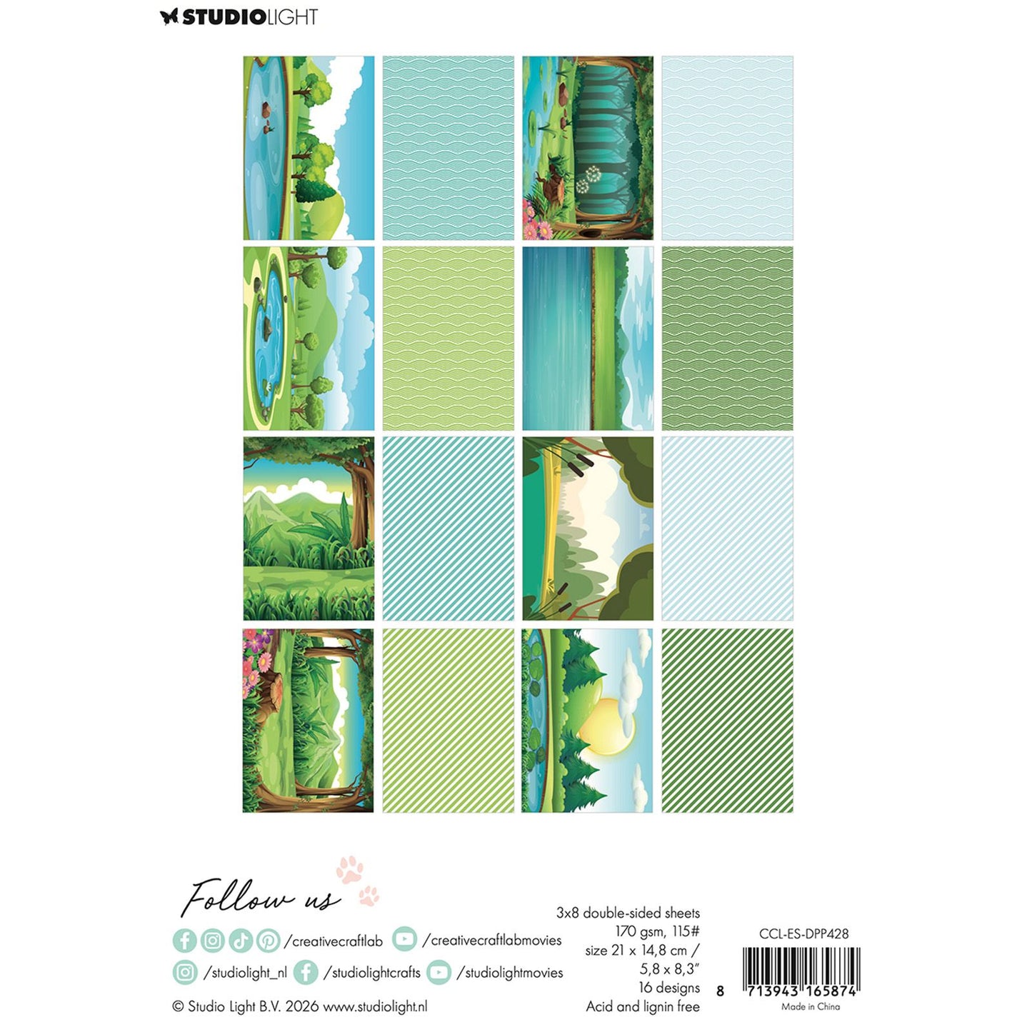 Creative craftlab • essentials design paper pad stone in a pond