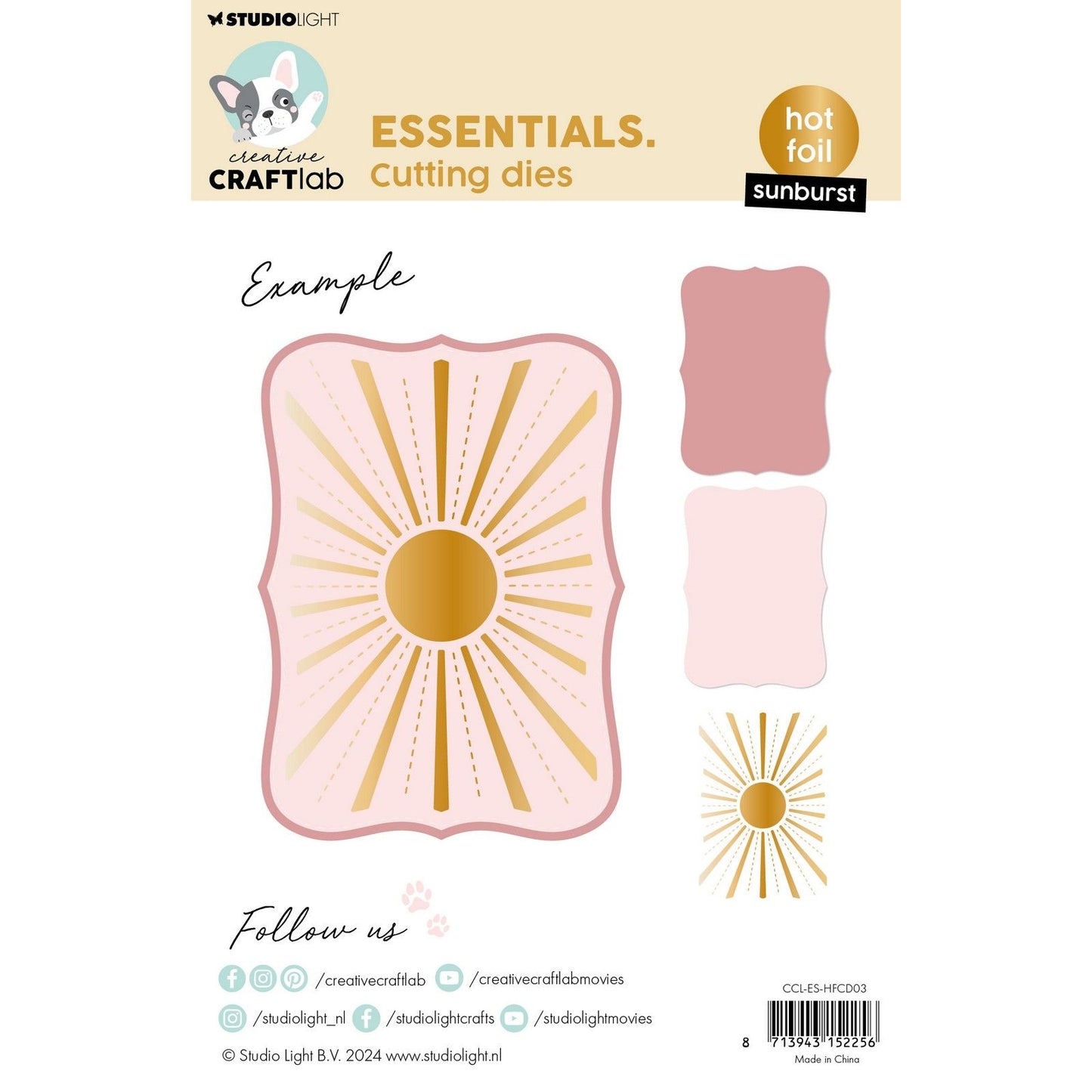 Creative craftlab • essentials hot foil cutting die sunburst