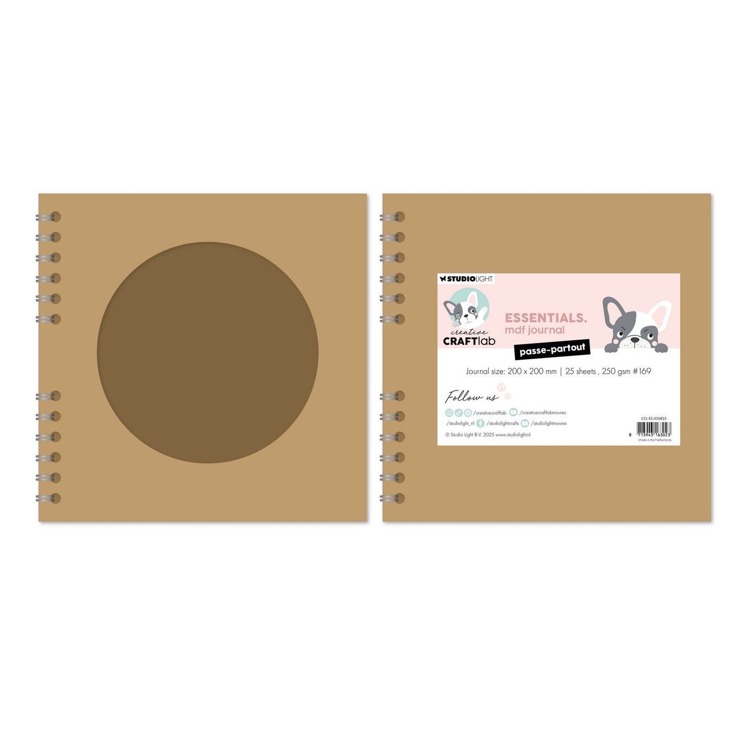 Creative craftlab • essentials mdf journal passe-partout