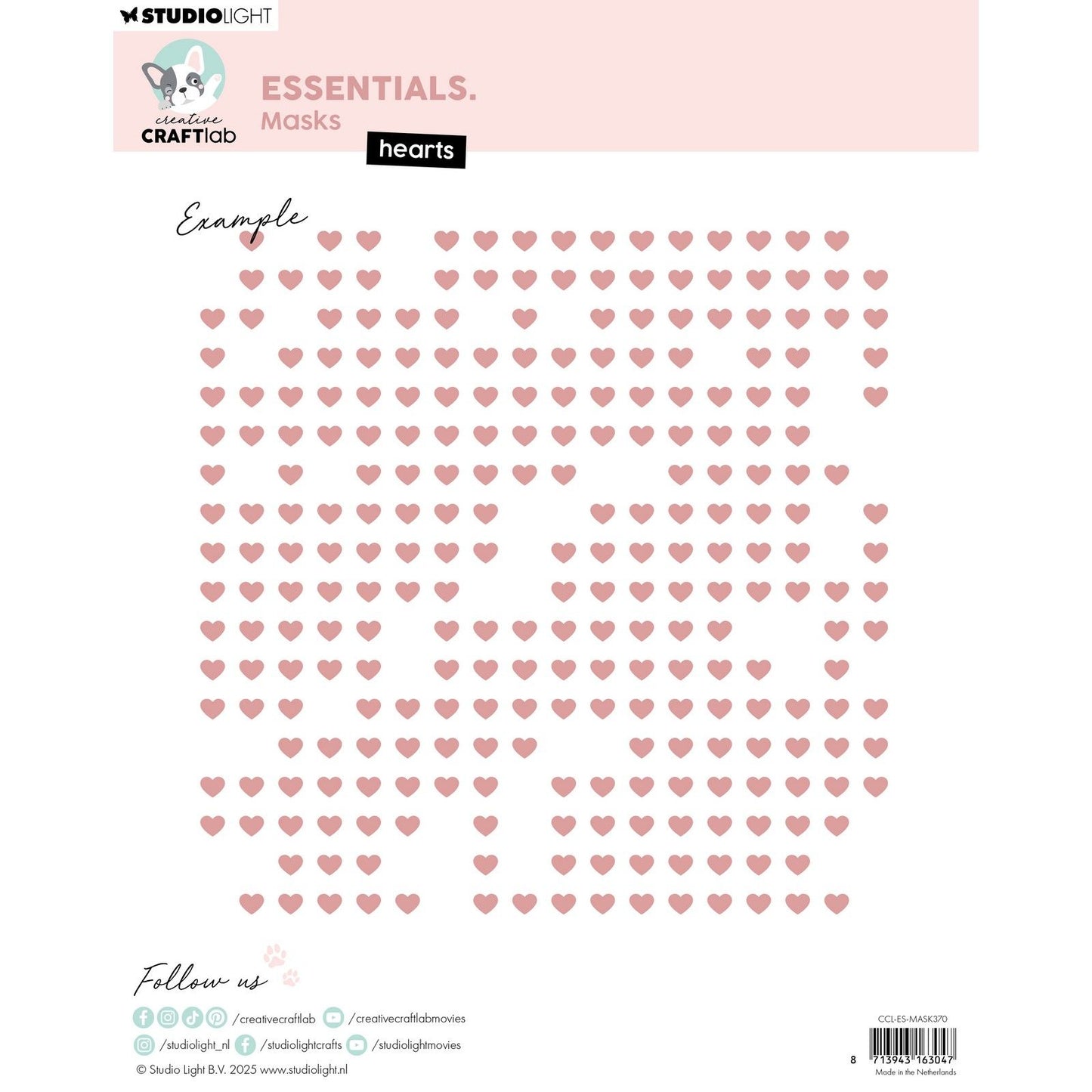 Creative craftlab • essentials mask stencil hearts
