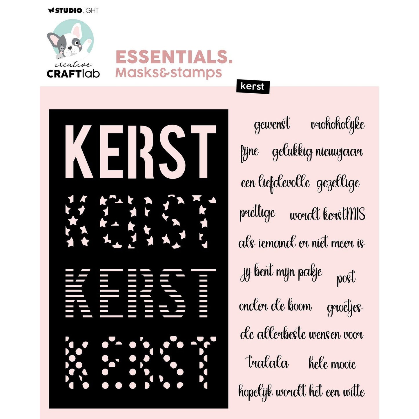 Creative craftlab • essentials mask stamps kerst