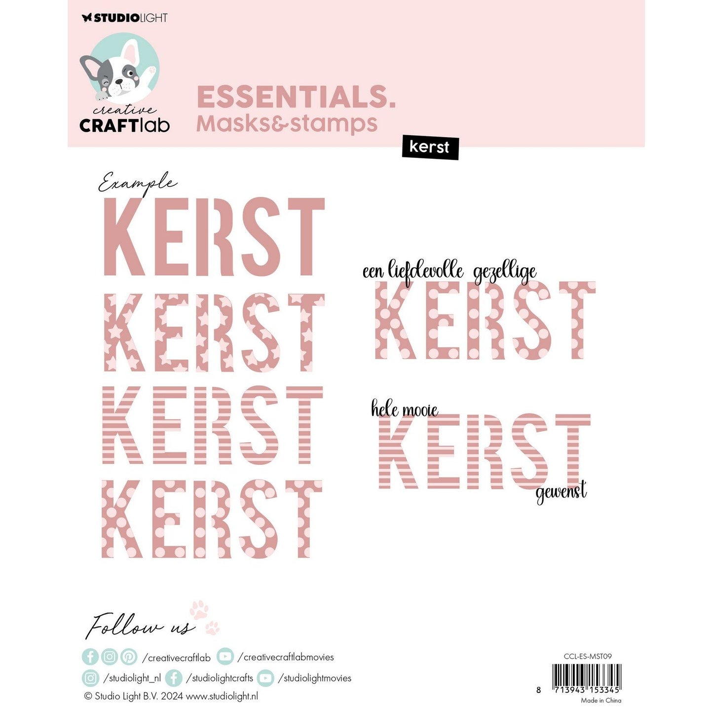 Creative craftlab • essentials mask stamps kerst