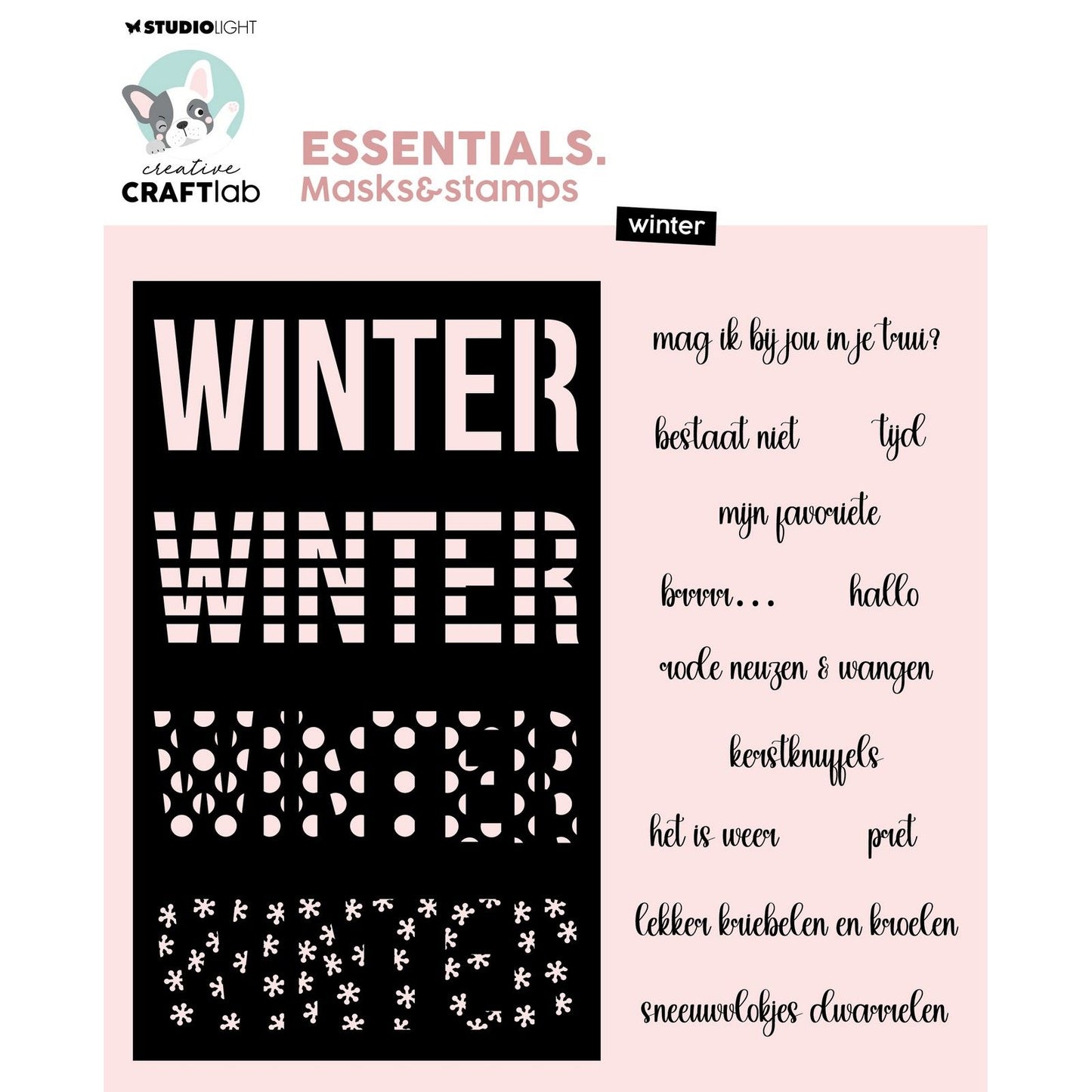 Creative craftlab • essentials mask stencil and stamp winter