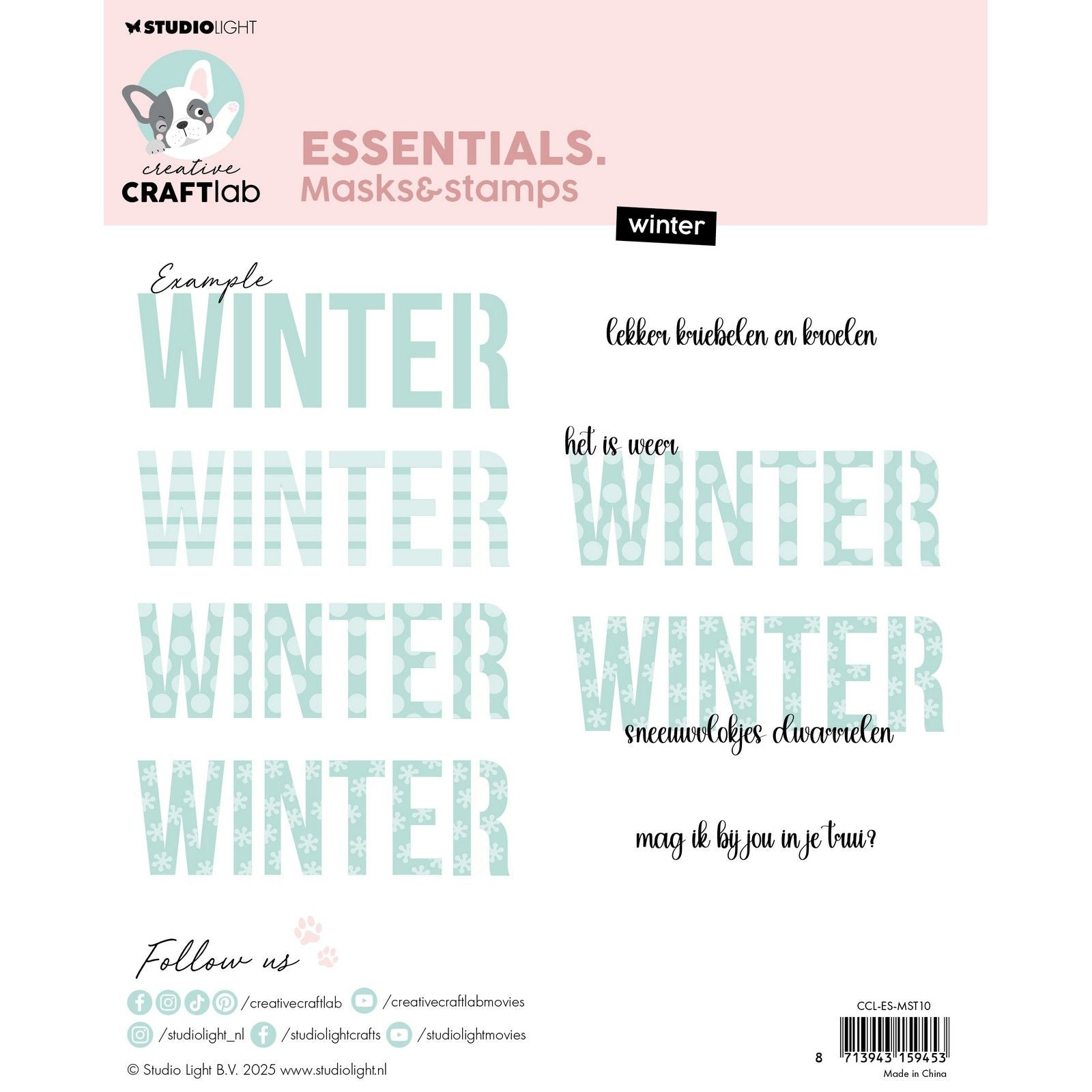 Creative craftlab • essentials mask stencil and stamp winter