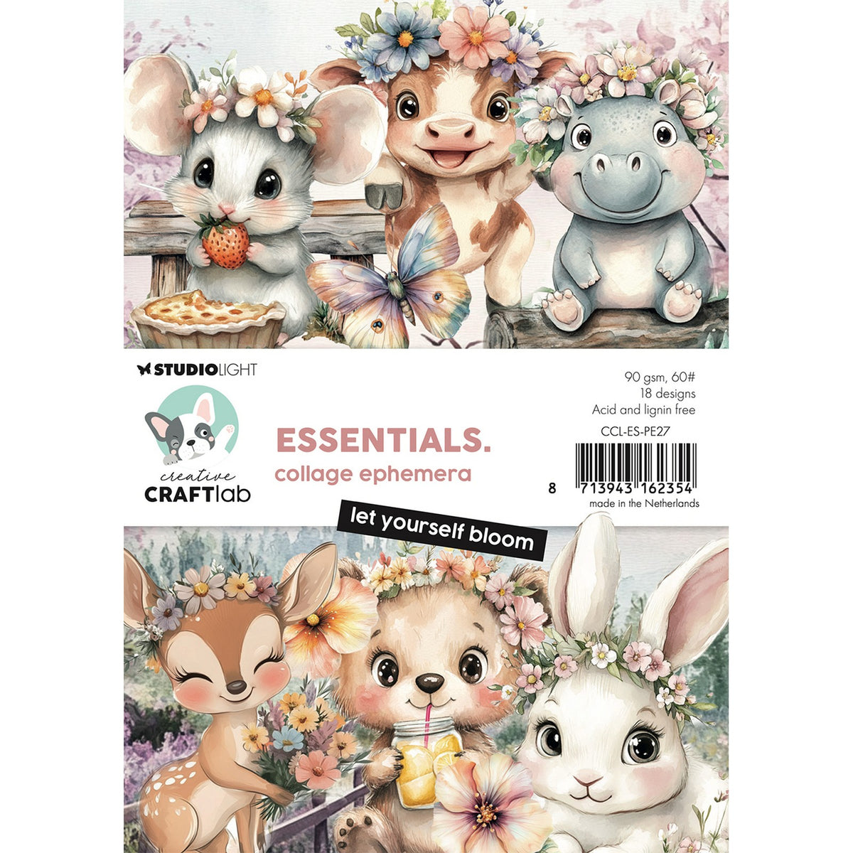 Creative craftlab • essentials collage ephemera let yourself bloom
