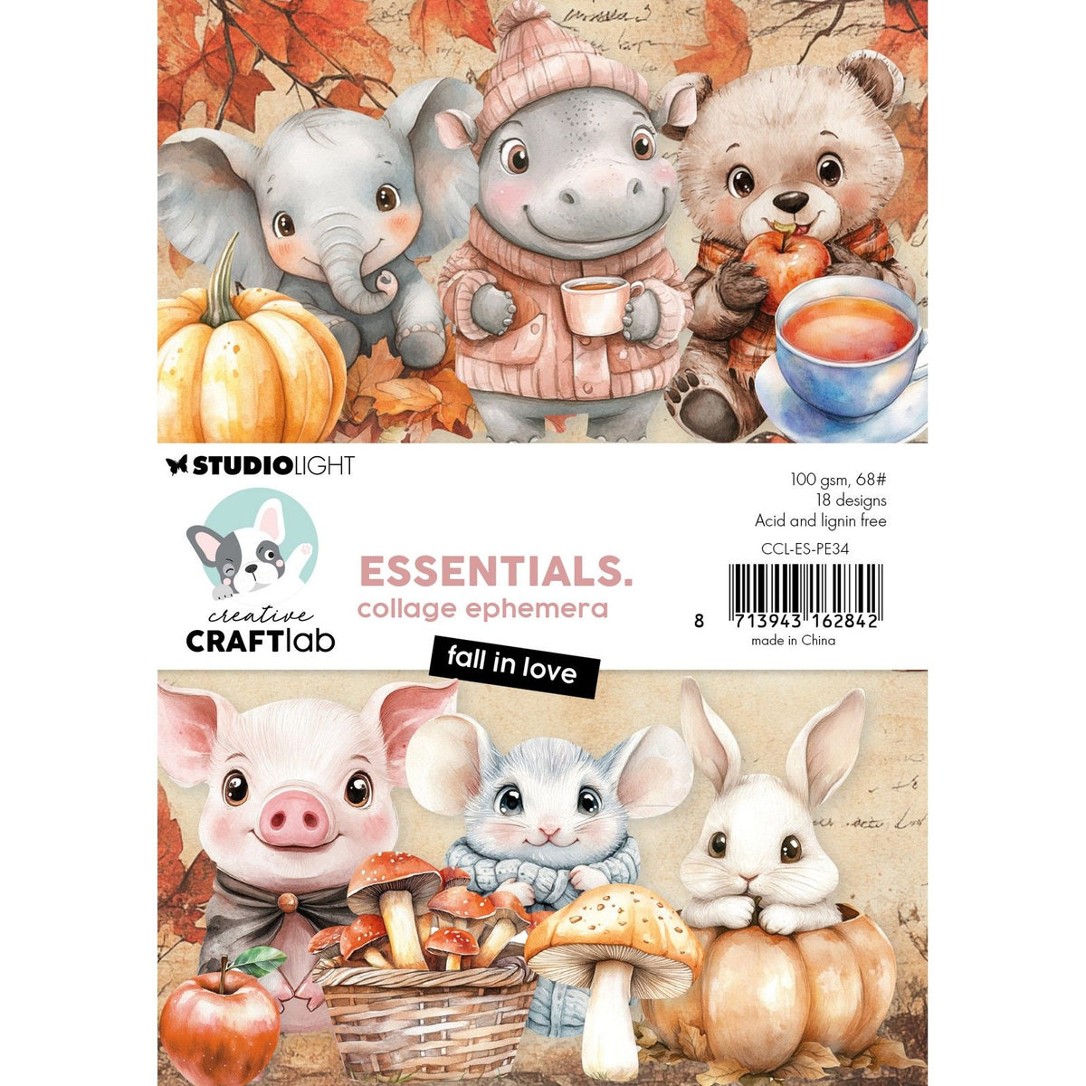 Creative craftlab • essentials collage ephemera fall in love